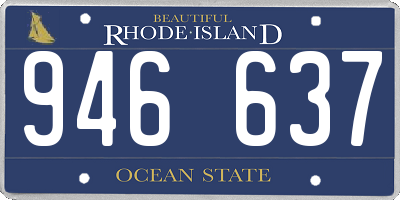 RI license plate 946637