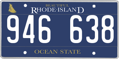 RI license plate 946638