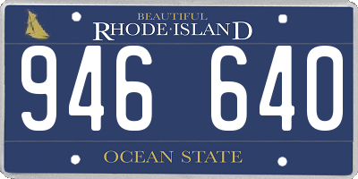 RI license plate 946640