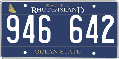 RI license plate 946642