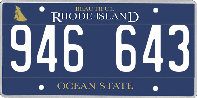 RI license plate 946643