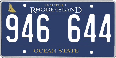 RI license plate 946644
