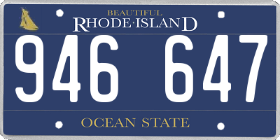 RI license plate 946647