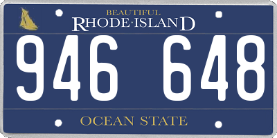 RI license plate 946648