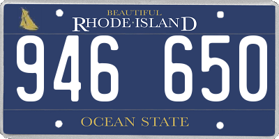 RI license plate 946650