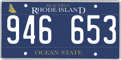 RI license plate 946653