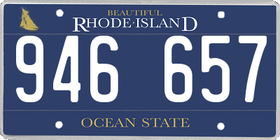 RI license plate 946657
