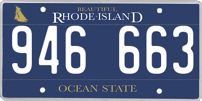 RI license plate 946663