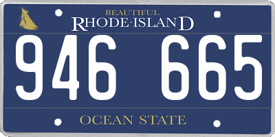 RI license plate 946665