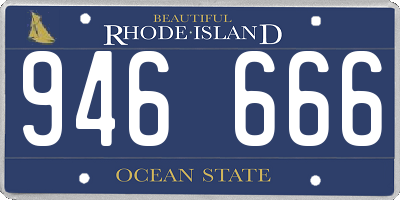 RI license plate 946666