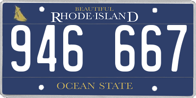 RI license plate 946667