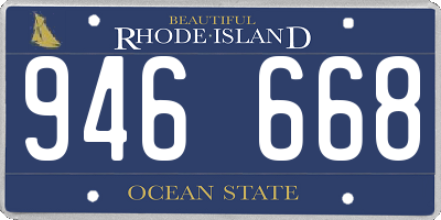 RI license plate 946668