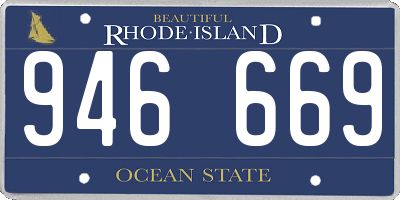 RI license plate 946669