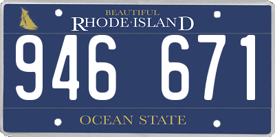 RI license plate 946671
