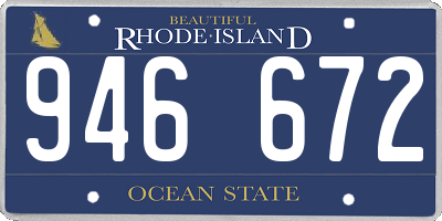 RI license plate 946672
