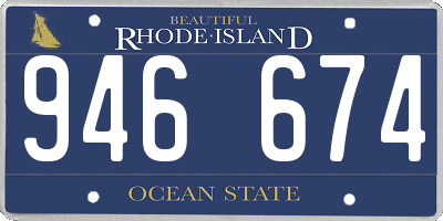 RI license plate 946674