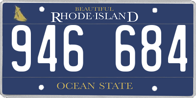 RI license plate 946684