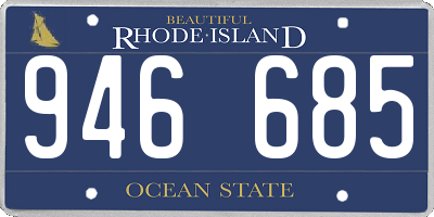 RI license plate 946685