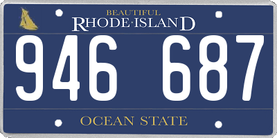 RI license plate 946687