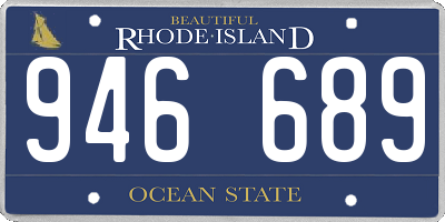 RI license plate 946689