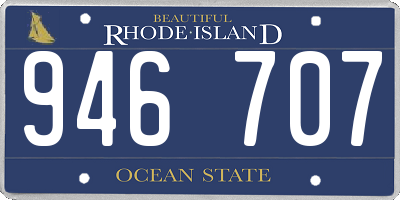 RI license plate 946707