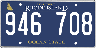 RI license plate 946708