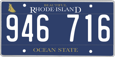 RI license plate 946716