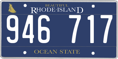 RI license plate 946717
