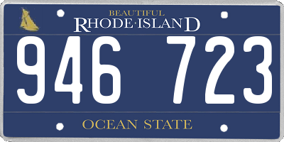 RI license plate 946723