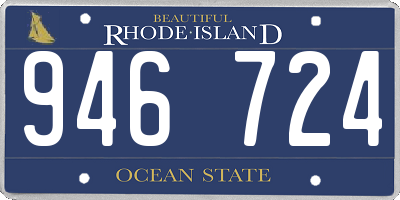 RI license plate 946724