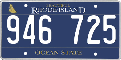 RI license plate 946725