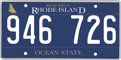 RI license plate 946726