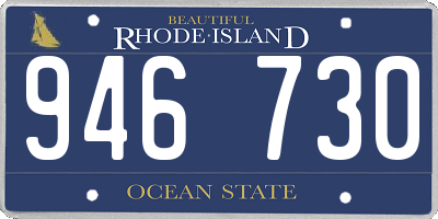 RI license plate 946730
