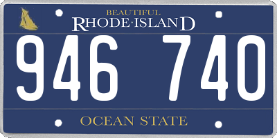 RI license plate 946740