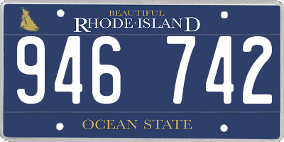 RI license plate 946742