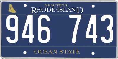 RI license plate 946743
