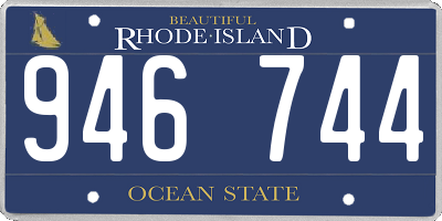 RI license plate 946744