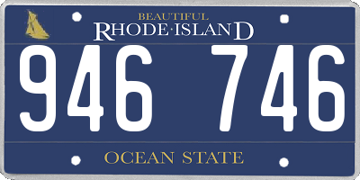 RI license plate 946746