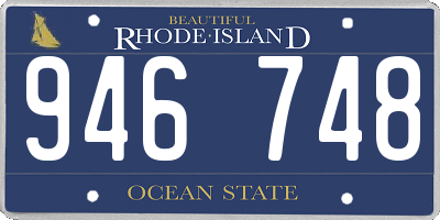 RI license plate 946748