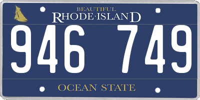 RI license plate 946749