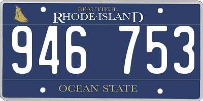RI license plate 946753