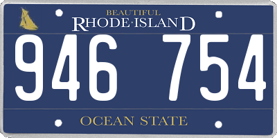 RI license plate 946754