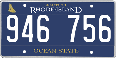RI license plate 946756