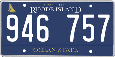 RI license plate 946757
