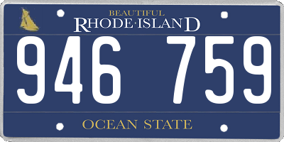 RI license plate 946759