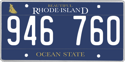 RI license plate 946760