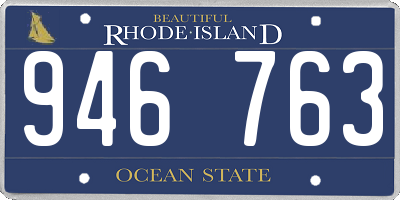 RI license plate 946763