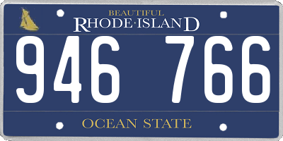 RI license plate 946766