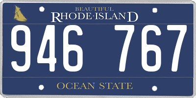RI license plate 946767