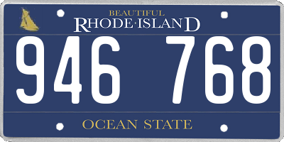RI license plate 946768